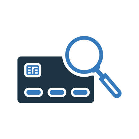 Credit, search icon - Use for commercial purposes, print media, web or any type of design projects. Vector EPS file.のイラスト素材