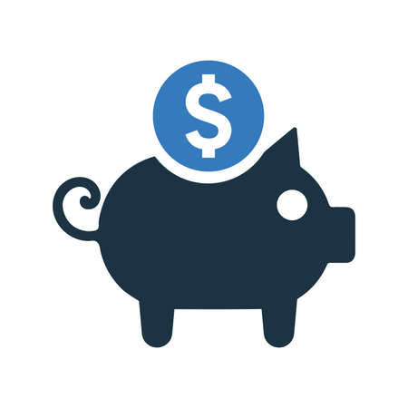 Finance, piggy bank, savings icon - Perfect use for designing and developing websites, printed files and presentations, Promotional Materials and many more.のイラスト素材