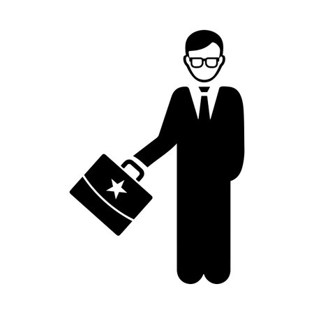 Accounted, male figure, gentleman icon - Use for commercial purposes, print media, web or any type of design projects. Vector EPS file.のイラスト素材