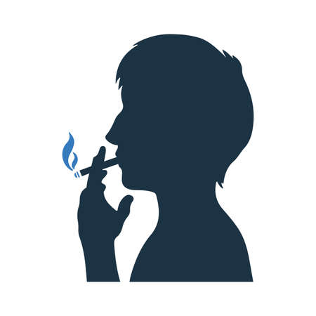 Tobacco, male, smoking icon - Simple editable vector file.のイラスト素材