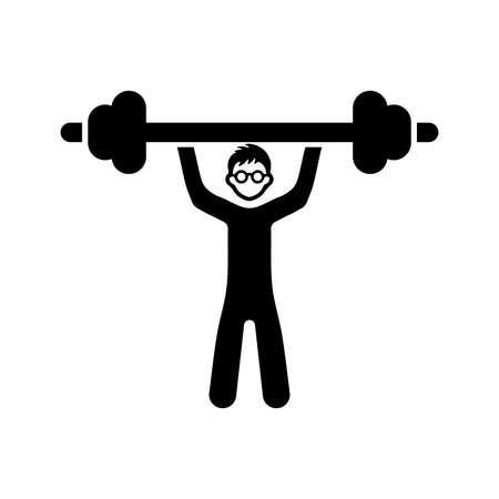 Training, gym, exercise icon - Simple editable vector EPS file.のイラスト素材