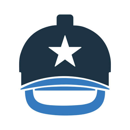 Helmet, hard hat icon - Use for commercial purposes, print media, web or any type of design projects. Vector EPS file.のイラスト素材