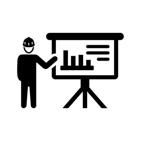 Conference, business report icon is isolated on white background. Use for graphic and web design or commercial purposes. Vector EPS file.のイラスト素材