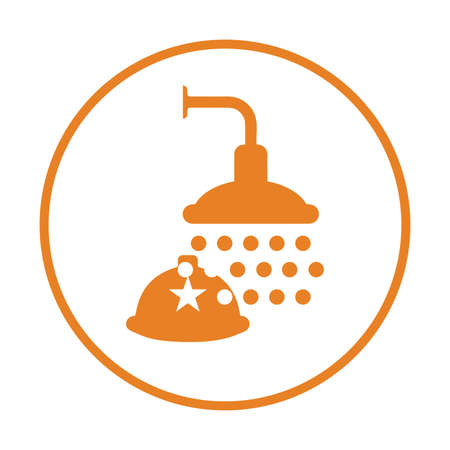 Helmet, shower icon - Simple editable vector file.のイラスト素材