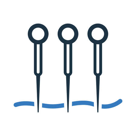 Acupuncture, needles icon - Use for commercial purposes, print media, web or any type of design projects. Vector   file.のイラスト素材