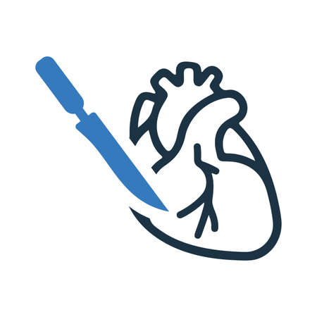 Cardiothoracic surgery, heart surgery icon - Perfect use for designing and developing websites, printed files and presentations, Promotional Materials and many more. Vector EPS file.のイラスト素材