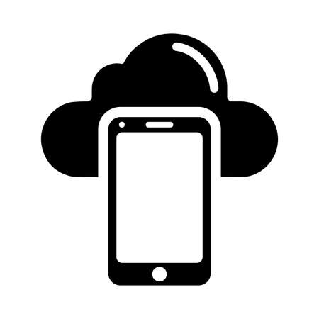 Backup, mobile, cloud icon - Use for commercial purposes, print media, web or any type of design projects. Vector EPS file.のイラスト素材