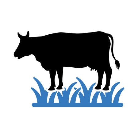 Cow, cattle field icon. Beautiful design and fully editable vector for commercial use, printed files and presentations, Promotional Materials, web or any type of design project.のイラスト素材