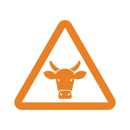 Alert, cow, error, warning icon. Beautiful design and fully editable vector for commercial use, printed files and presentations, Promotional Materials, web or any type of design project.のイラスト素材