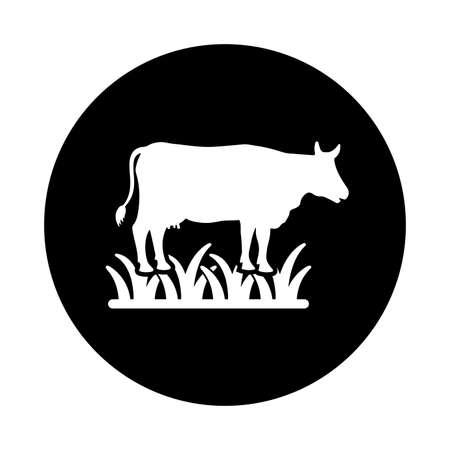 Cow, cattle field icon. Beautiful design and fully editable vector for commercial use, printed files and presentations, Promotional Materials, web or any type of design project.のイラスト素材