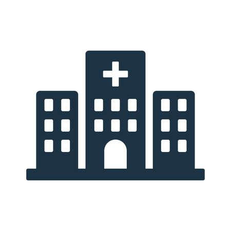 Building, hospital icon - Use for commercial purposes, print media, web or any type of design projects. Vector EPS file.のイラスト素材