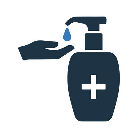 Coronavirus, sanitizer icon - Vector EPS file. Perfect use for print media, web, stock images, commercial use or any kind of design project.のイラスト素材