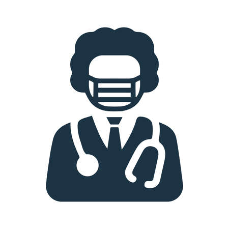 Doctor, mask icon - Simple editable vector EPS file.のイラスト素材