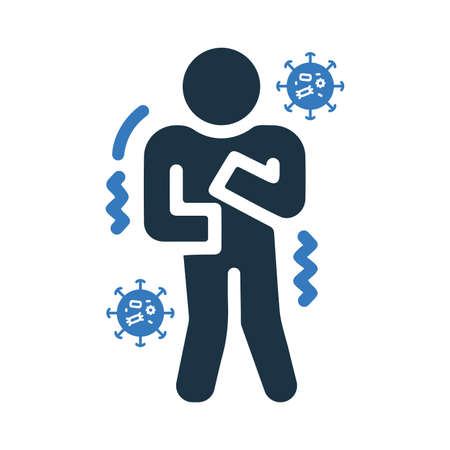 cold, fever icon is isolated on white background. Use for graphic and web design or commercial purposes. Vector EPS file.のイラスト素材