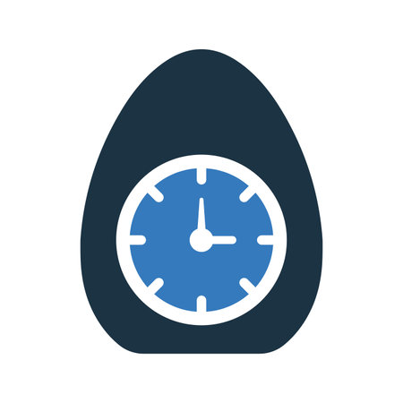 Clock, egg icon is isolated on white background. Use for graphic and web design or commercial purposes. Vector EPS file.のイラスト素材