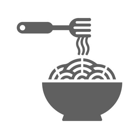 Noodles , Chow mein icon - Simple editable vector EPS file.のイラスト素材