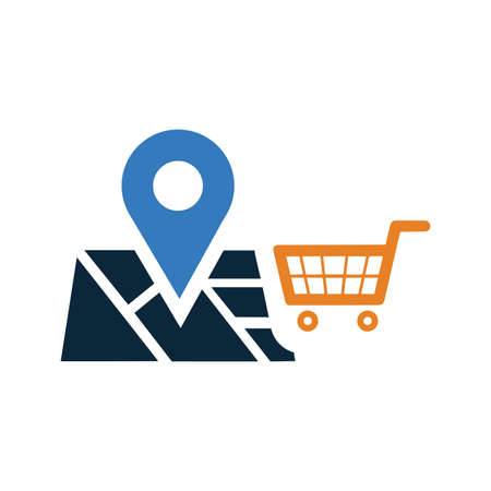 Map, Store location icon - Perfect use for designing and developing websites, printed files and presentations, Promotional Materials, Illustrations or any type of design project.のイラスト素材