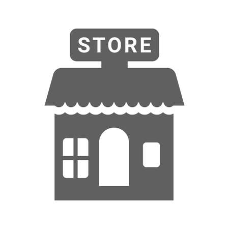 Store, shop, market icon. Simple vector illustration for graphic and web design or commercial purposes.のイラスト素材