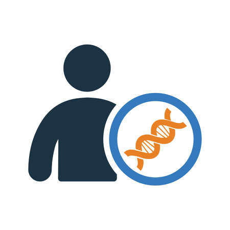 Biological, human DNA icon is use in designing and developing websites, commercial, print media, web or any type of design project.のイラスト素材