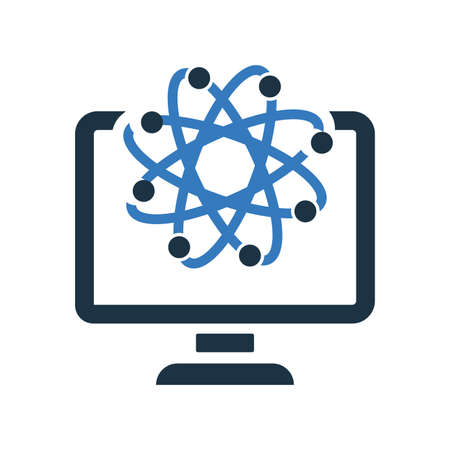 Physics, science, atom icon. Beautiful design and fully editable vector for commercial use, printed files and presentations, Promotional Materials, web or any type of design project.のイラスト素材