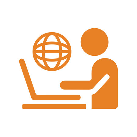 Online, course, internet icon - Well organized and editable Vector design using in commercial purposes, print media, web or any type of design projects.のイラスト素材