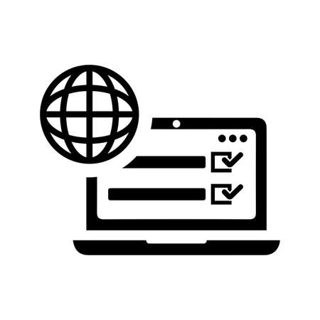 Exam, survey, online icon - Perfect use for print media, web, stock images, commercial use or any kind of design project.のイラスト素材