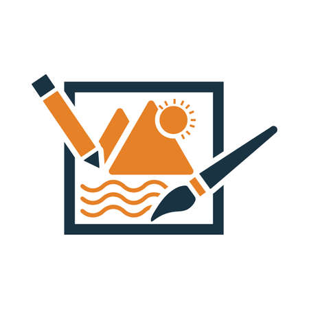 Photo editing icon. - Perfect use for designing and developing websites, printed files and presentations, Promotional Materials, Illustrations or any type of design project.のイラスト素材