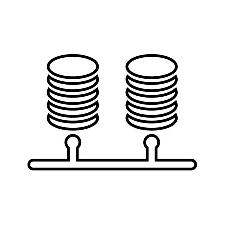 Server, storage, twin icon. Simple vector illustration isolated on a white background.のイラスト素材