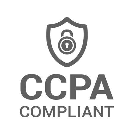Act, California, ccpa, privacy icon is isolated on white background. Use for graphic and web design or commercial purposes. Vector EPS file.のイラスト素材