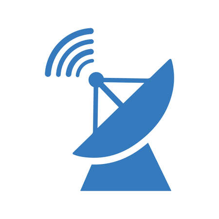 Antenna, broadcast dish icon - Vector EPS file. Perfect use for print media, web, stock images, commercial use or any kind of design project.のイラスト素材