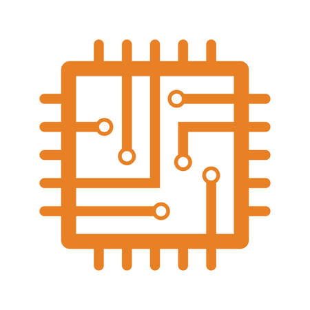 processor, cheap icon is isolated on white background. Use for graphic and web design or commercial purposes. Vector EPS file.のイラスト素材