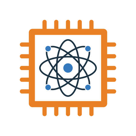 Atomic, physics, quantum icon - Simple editable vector EPS file.