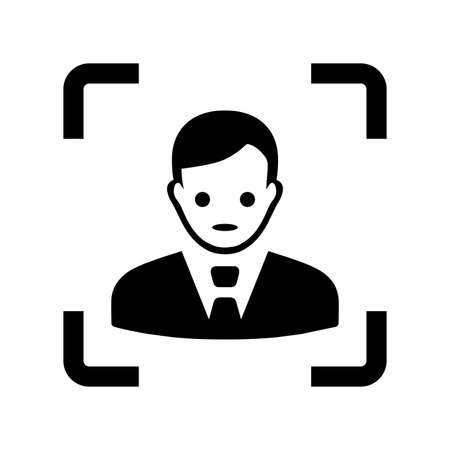 Authentication, recognition, scan, scanning icon - Simple editable vector EPS file.のイラスト素材