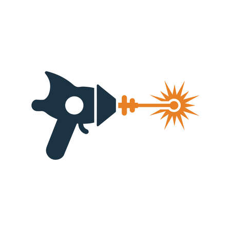 Beam, gun, laser, weapon icon - Vector EPS file. Perfect use for print media, web, stock images, commercial use or any kind of design project.のイラスト素材