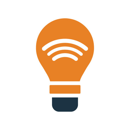 Bulb, hue, light, lightbulb, smart icon - Vector EPS file. Perfect use for print media, web, stock images, commercial use or any kind of design project.のイラスト素材