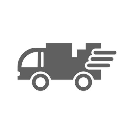Courier, delivery, transportation icon is isolated on white background. Use for graphic and web design or commercial purposes. Vector EPS file.のイラスト素材