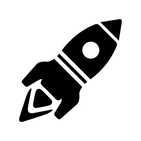 Project launch, space ship icon - Simple editable vector EPS file.のイラスト素材