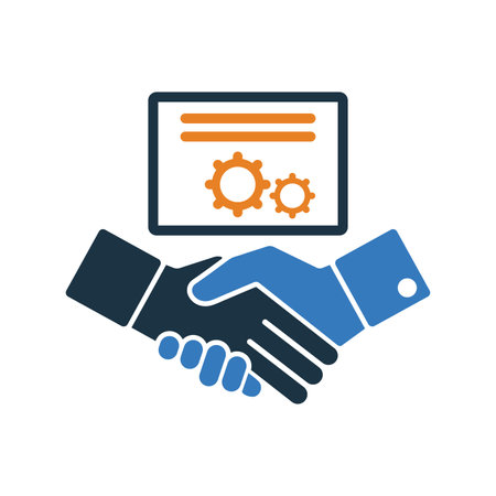 Agreement, partnership icon - Use for commercial purposes, print media, web or any type of design projects. Vector EPS file.のイラスト素材