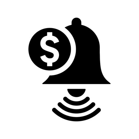 Payment reminder icon is isolated on white background. Use for graphic and web design or commercial purposes. Vector EPS file.のイラスト素材