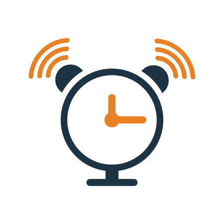 Alarm clock icon - Use for commercial purposes, print media, web or any type of design projects. Vector EPS file.のイラスト素材