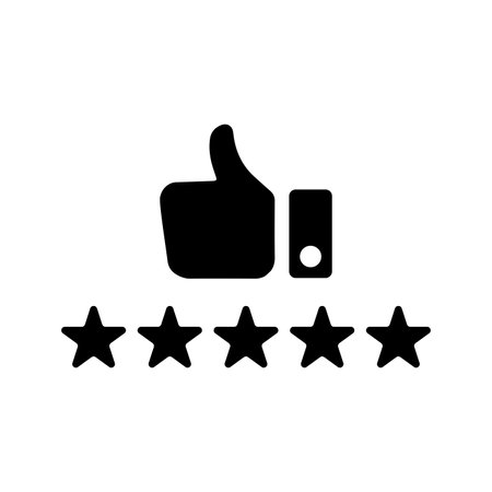 Satisfaction Rating, Review Icon. symbol for use on mobile apps, print media and web design or any type of design projects.のイラスト素材