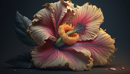 Realistic Gazania flower . A illustration created with generative AI Technology.の素材