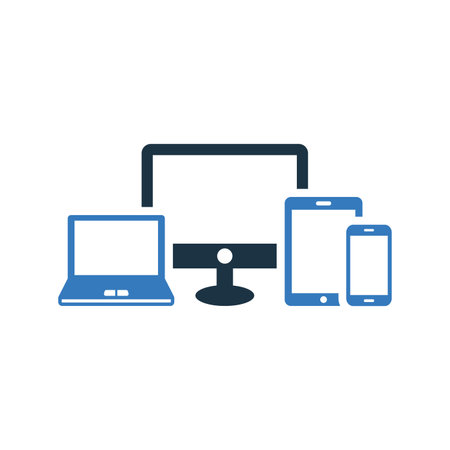 Design, responsive, desktop, mobile icon. Well organized simple vector illustration.のイラスト素材