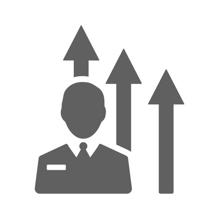 Development, personal, growth icon is isolated on white background. Use for graphic and web design or commercial purposes. Vector EPS file.のイラスト素材