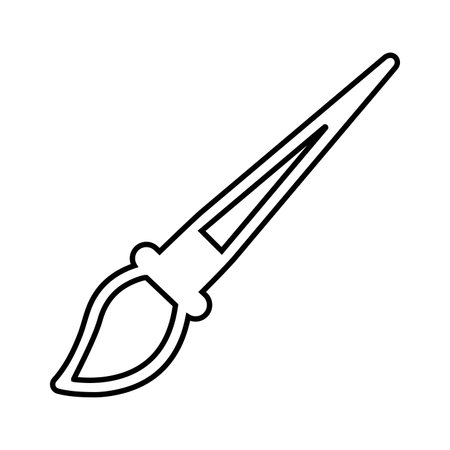 Drawing, brush icon is isolated on white background. Use for graphic and web design or commercial purposes. Vector EPS file.のイラスト素材