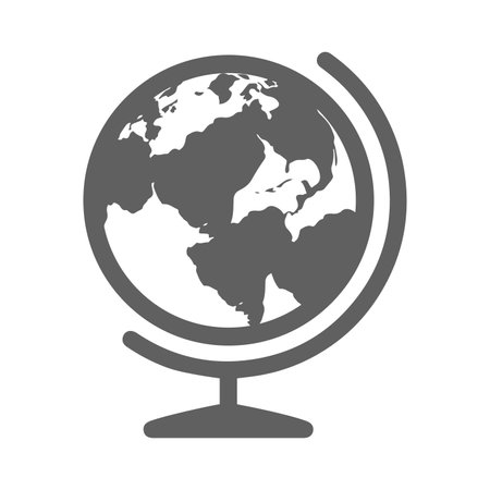 globe icon is isolated on white background. Use for graphic and web design or commercial purposes. Vector EPS file.のイラスト素材