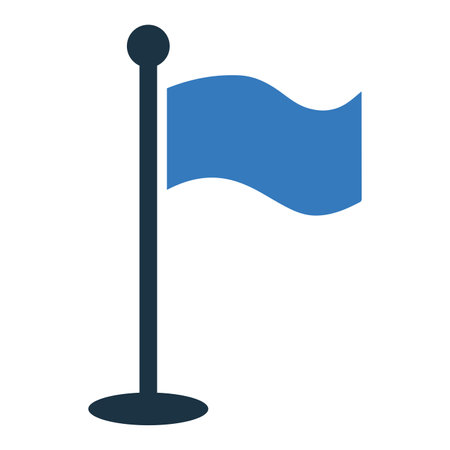 National, flag icon is isolated on white background. Use for graphic and web design or commercial purposes. Vector EPS file.のイラスト素材