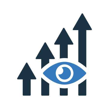 Market, analysis, growth icon is isolated on white background. Use for graphic and web design or commercial purposes. Vector EPS file.のイラスト素材