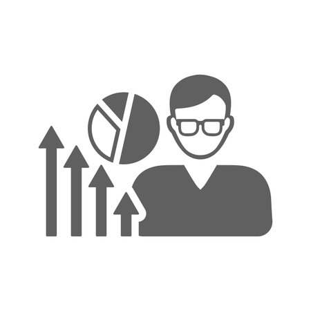 Personal, statistics, analysis icon - Simple editable vector EPS file.のイラスト素材
