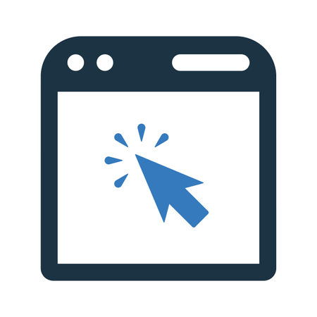 Page, web, click icon - Perfect use for designing and developing websites, printed files and presentations, Promotional Materials and many more. Vector EPS file.のイラスト素材